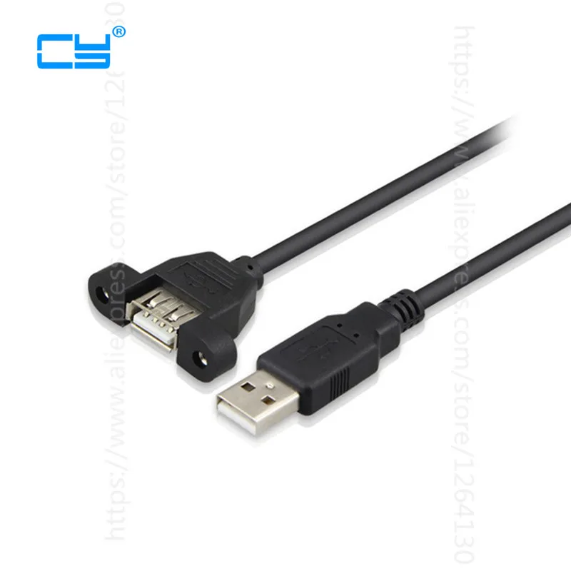 0 5 м/1 м винтовой замок Панель Крепление USB 2 Тип A удлинитель адаптер для