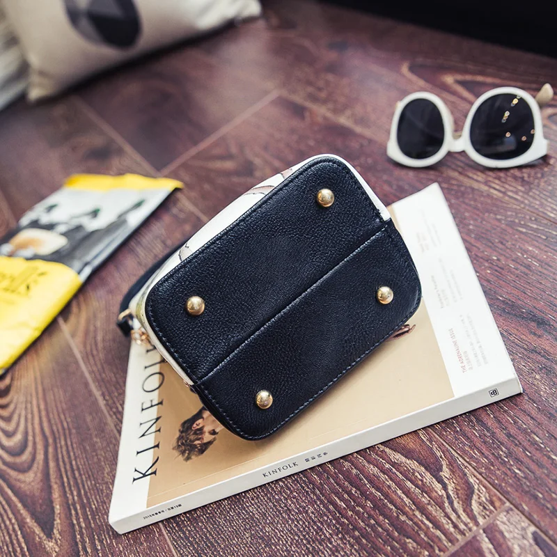 Винтажная женская сумка на плечо из искусственной кожи с мультяшным персонажем