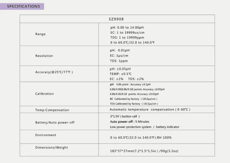 Цифровой тест воды er 3/4 в 1 тест EC/TDS/PH/TEMP контроль качества воды тест er комплект для бассейнов питьевой воды Скидка 40