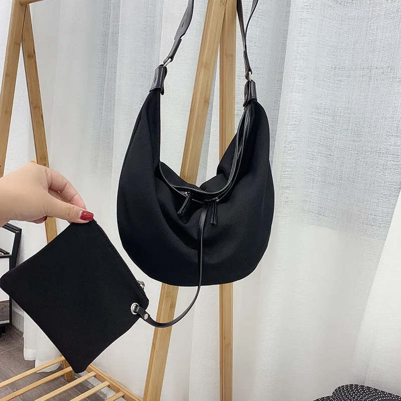 Black Shoulder bag Женская сумка на плечо, большая сумка-хобо для девочек, поясные сумки, большие сумки тоут, Женская нагрудная сумка 030376 - Цвет: Black Shoulder bag