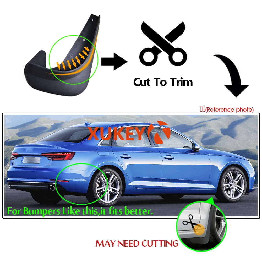 Set Universal Mudflaps Mud Flaps Splash Guards Mudguard For Peugeot FIAT Citroen VW AUDI KIA Buick Renault Ford Mazda 2 3 4 5 | Автомобили