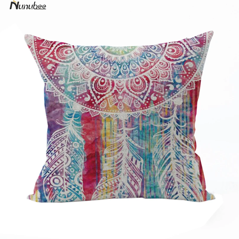 Retro Chinese Style Lotus Creative Cotton Seat Cushion Office Car Sofa Home Decoration CushionCover PillowCase | Дом и сад