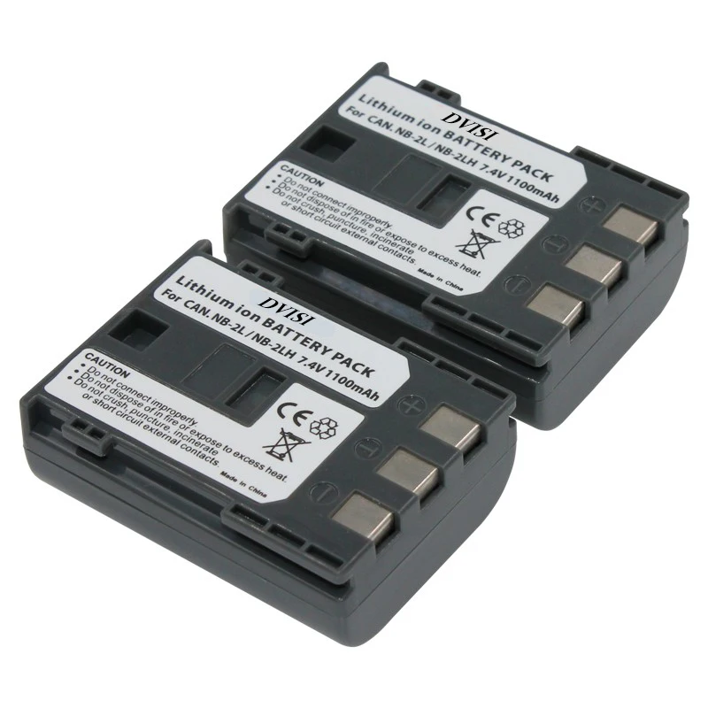 DVISI NB-2L NB2L NB 2L 1100mAh Li-ion Батарея для камеры для Canon Power shot S30 S40 S45 S50 S60 S70 350D 400D G9 G7 on.