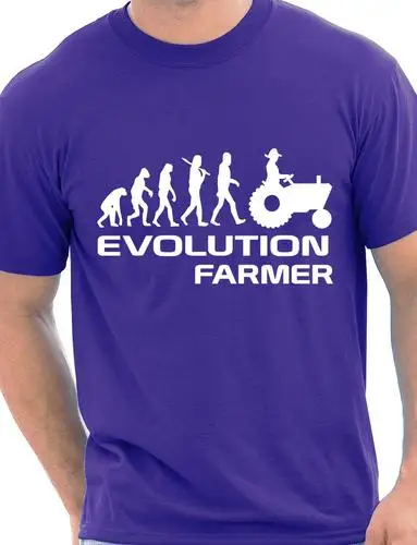 Мужская футболка Evolution Of фермерское хозяйство подарок больше размеров и