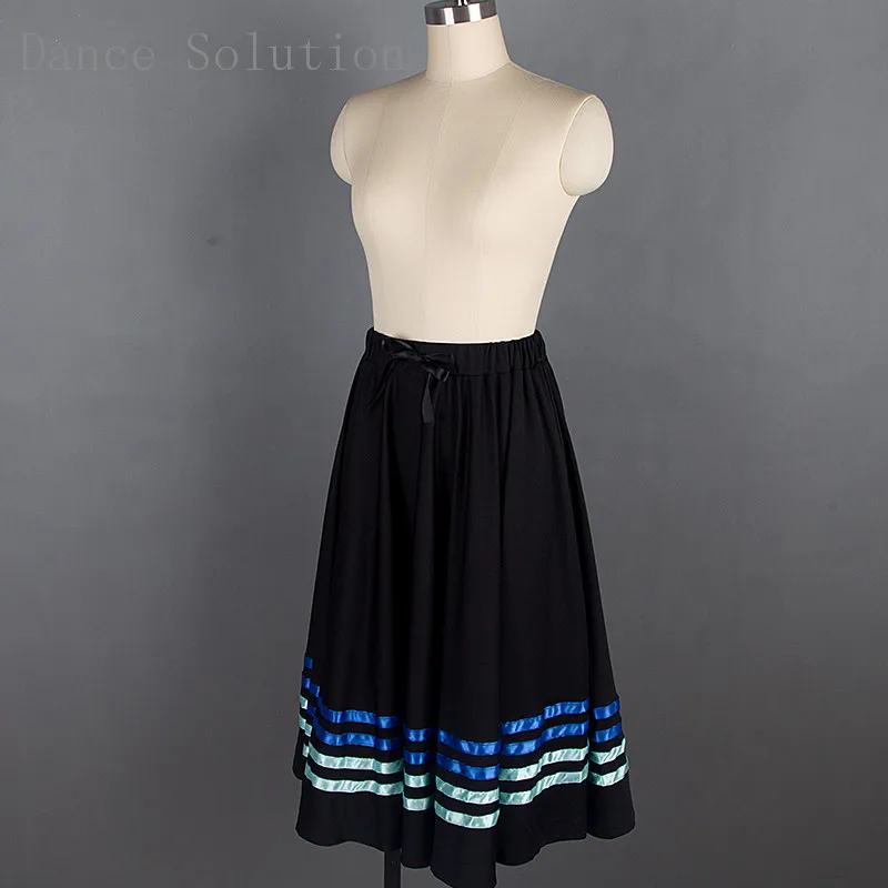 08D0002 Ballet Dress with 4 Rows of Ribbon Women Stage Performance Dancewear Costume for Adult Half Skirt Free Shipping | Тематическая