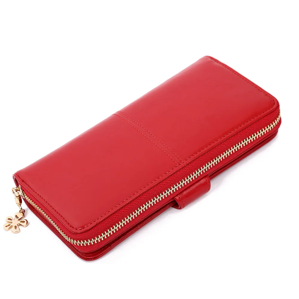 Модный винтажный кожаный кошелек женские кошельки длинный женский клатч на