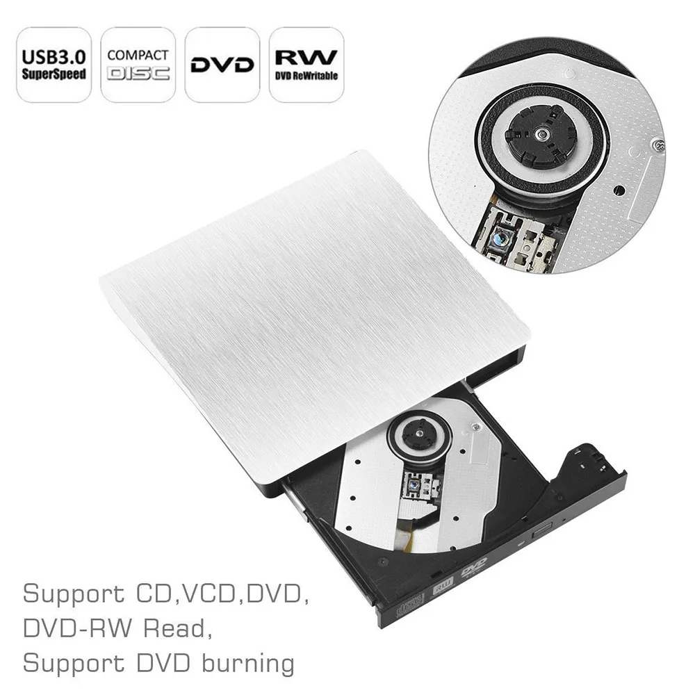 Внешние диски DVD iAmotus USB 3 0 Тонкий Высокая Скорость CD передачи данных Оптический