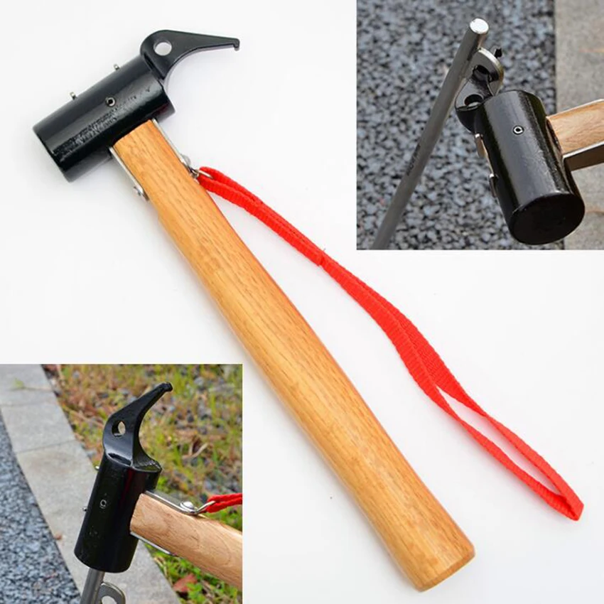 

Multi-function Camping Hammer with Strap Steel Ultra Light Tent Nail Puller Shovel Outdoor Tent Peg Accessories Climbing Tool