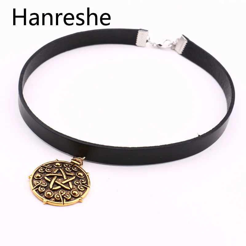 HANRESHE Ведьмак 3 медальон 32 см + 5 Кожаный чокер ожерелье игра Дикая Охота косплей