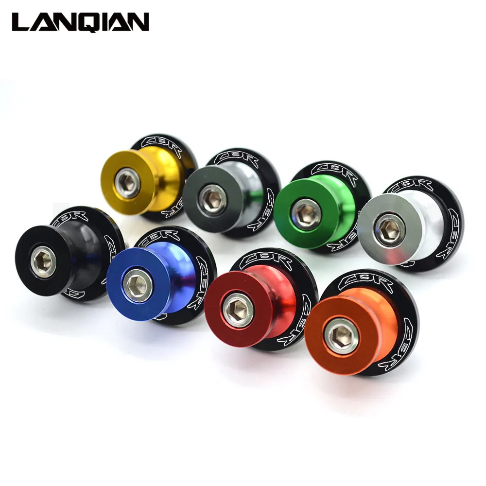 Universal 8mm Motorcycle Blue CNC Aluminum Swingarm Spools Slider For Honda CBR 600 954 1000 RR CBR600RR CBR954RR CBR1000RR ETC |