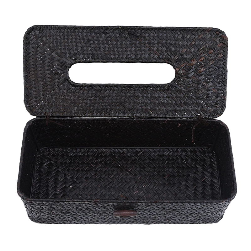 Pastoral Style Rectangular Straw Tissue Box Napkin Holder Paper Storage Holders Car Boxes |