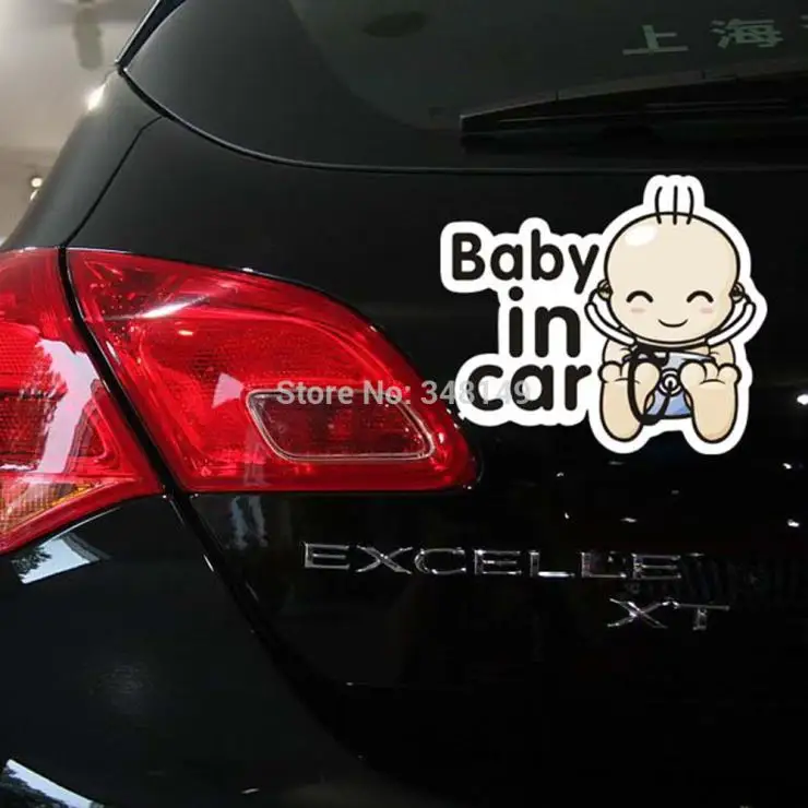 

Newest Design Funny Car Sticker and decals Baby in car for Toyota Chevrolet cruze Volkswagen skoda Tesla Hyundai Kia Lada