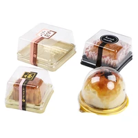 50sets clear transparent gift box moon cake cupcake packaging box christmas wedding party cakecandy box container holder