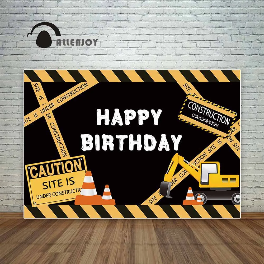 Allenjoy день рождения фон для фотосъемки строительство вечерние желтый