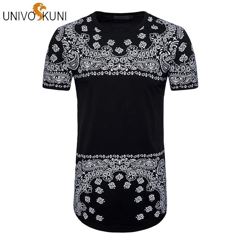 UNIVOS KUNI новинка 2019 Мужская футболка с принтом мужская повседневная коротким