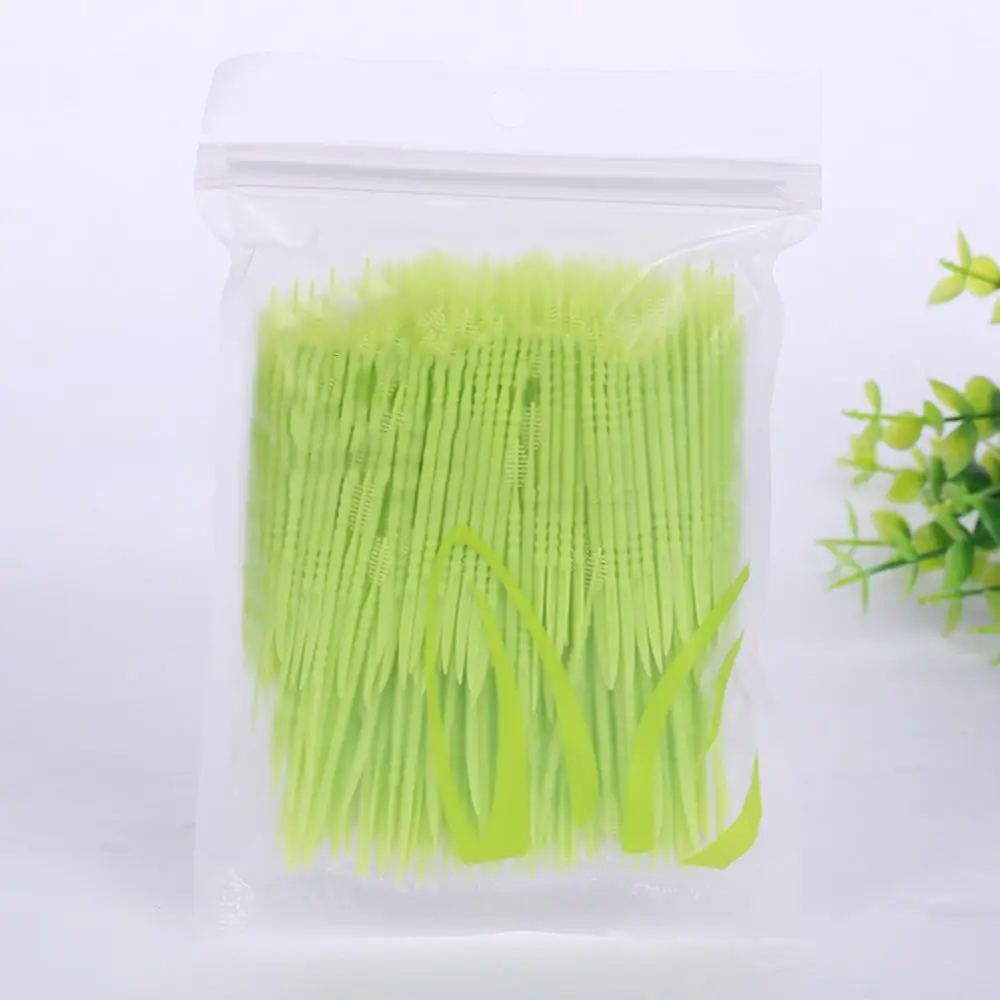 500 шт./упак. одноразовые Портативный пластиковая зубочистка стоматологических