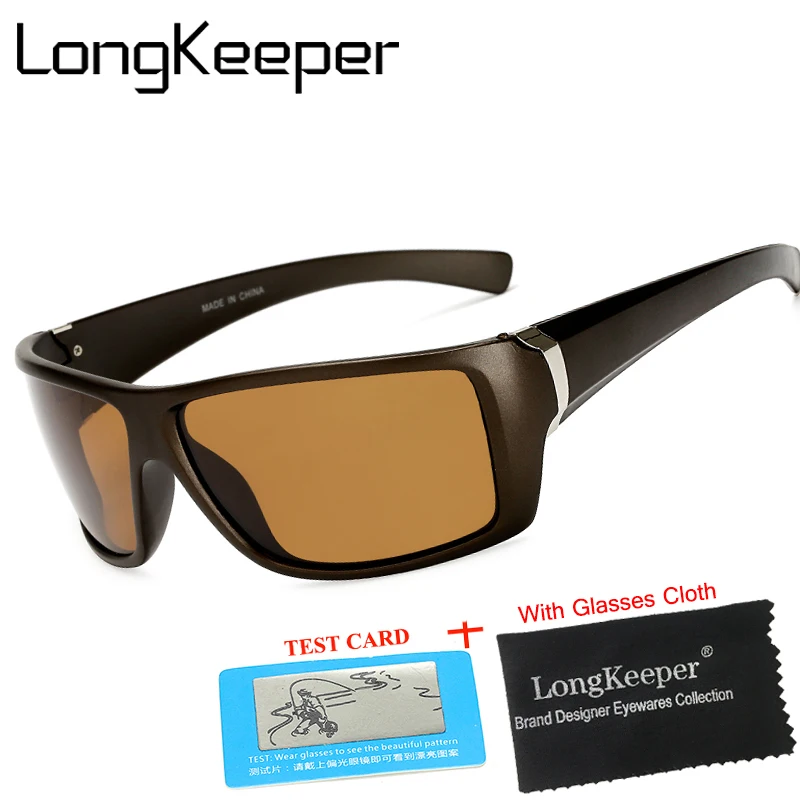 Солнцезащитные очки унисекс LongKeeper квадратные винтажные поляризационные с