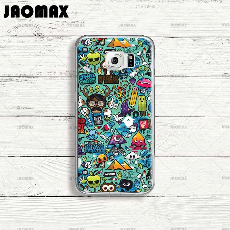 Jaomax Смайл глаз комиксы Жираф Джокер чехол для samsung Galaxy J7 A3 A5 Note 8 3 4 5 J3 J5 прозрачный
