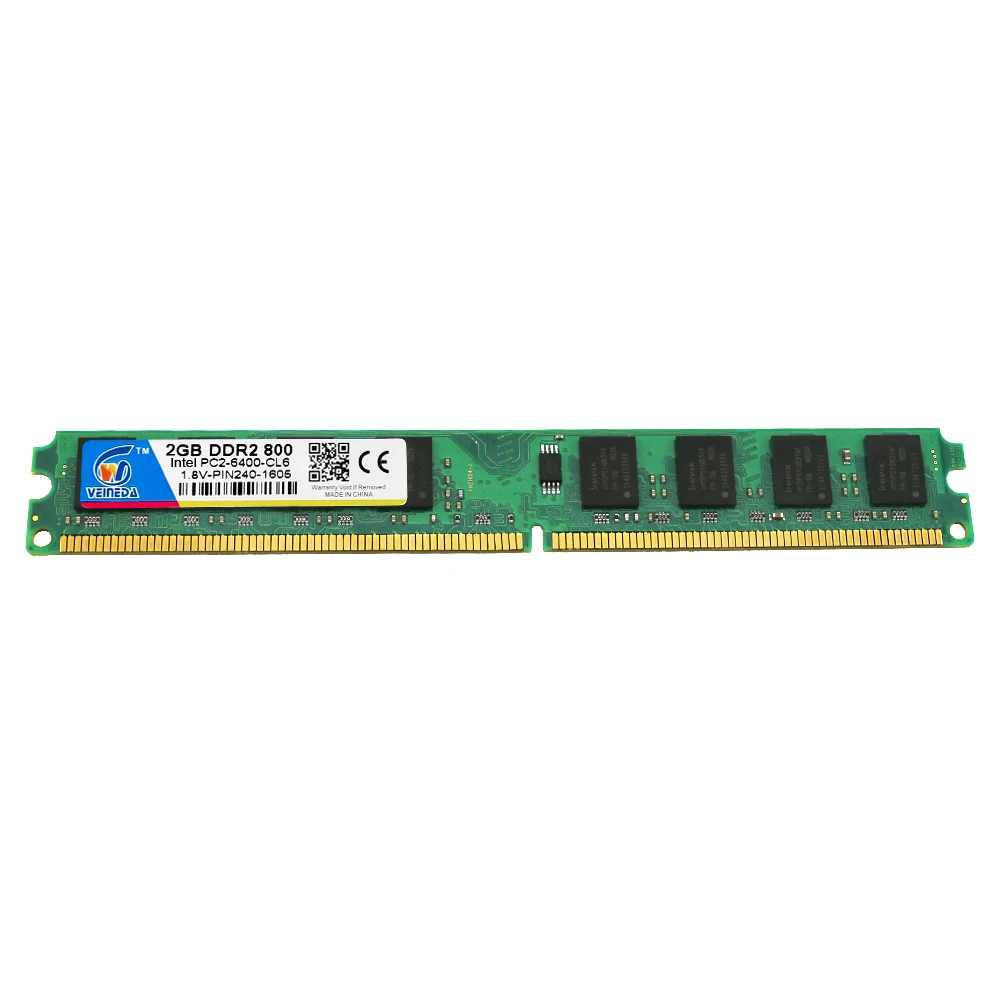 Оперативная память VEINEDA ddr2 2 ГБ 800 МГц ОЗУ PC2 6400 для материнской платы Intel и AMD