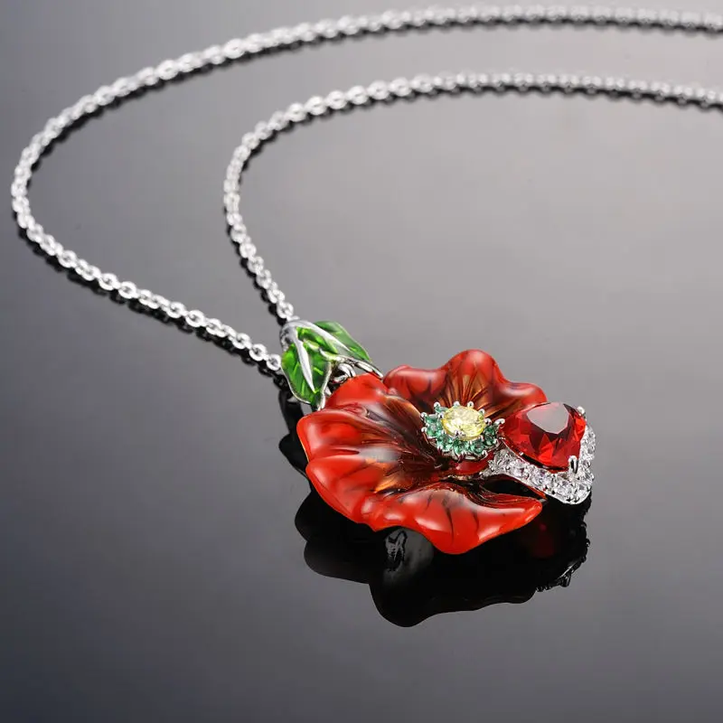 Santuzza Silver Necklaces Pendants For Women Natural Stone Pendant fit for Necklace 925 Sterling Enamel | Украшения и аксессуары