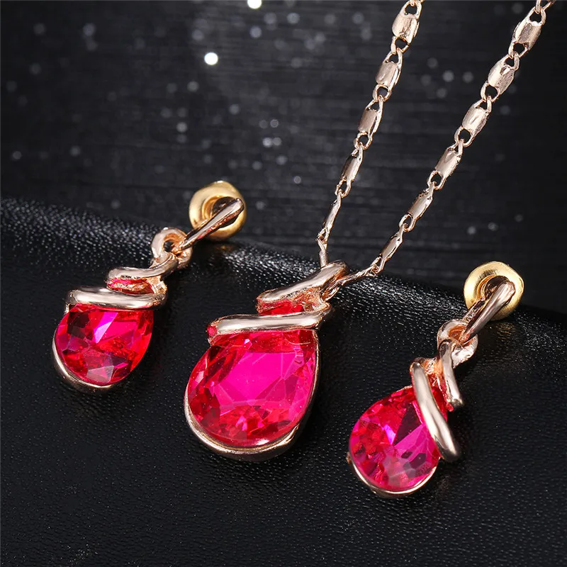 Если мой Мода водный кулон с украшением в виде кристаллов комплекты украшений