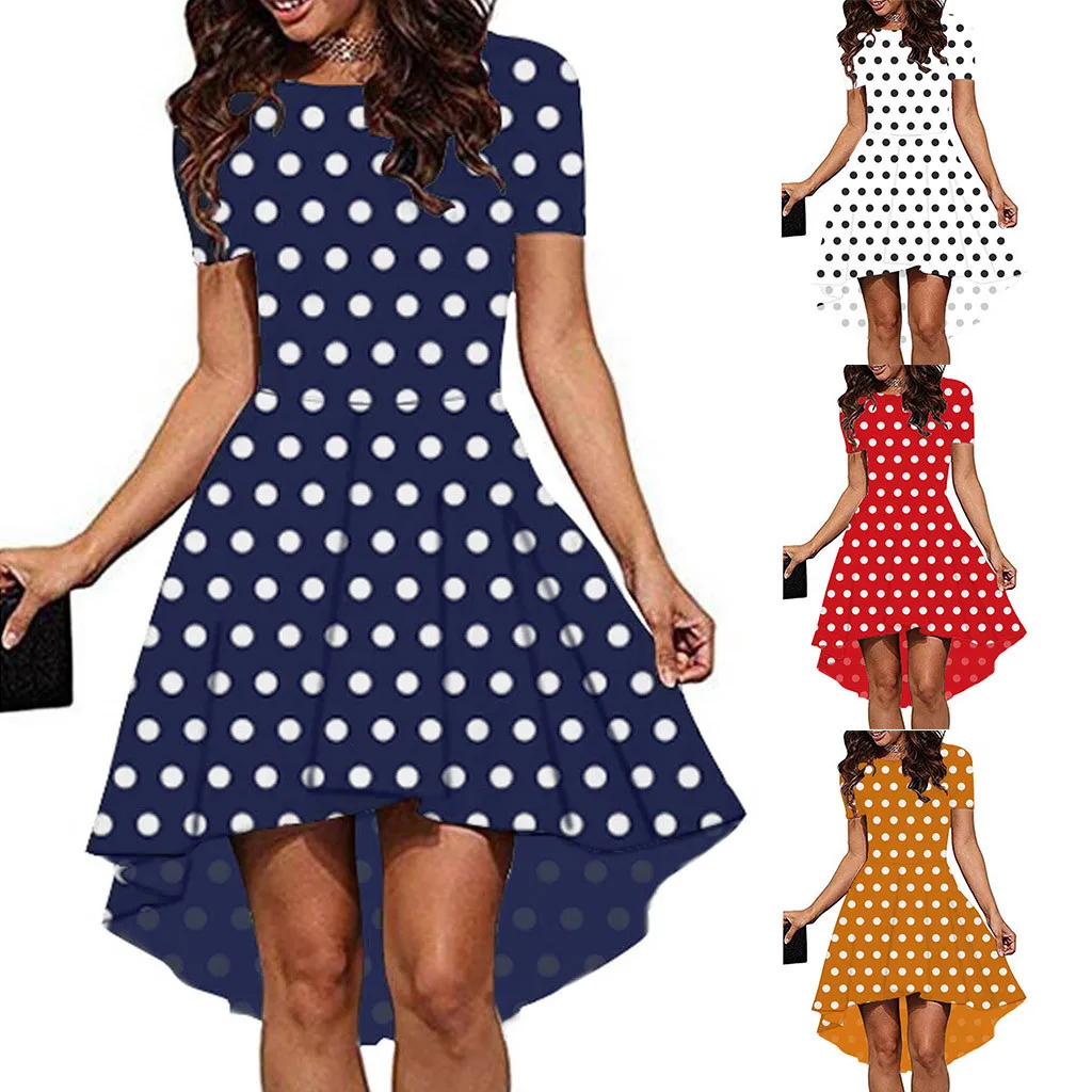 Платье 2019 летнее современное дамское Повседневное приталенное и длиной до