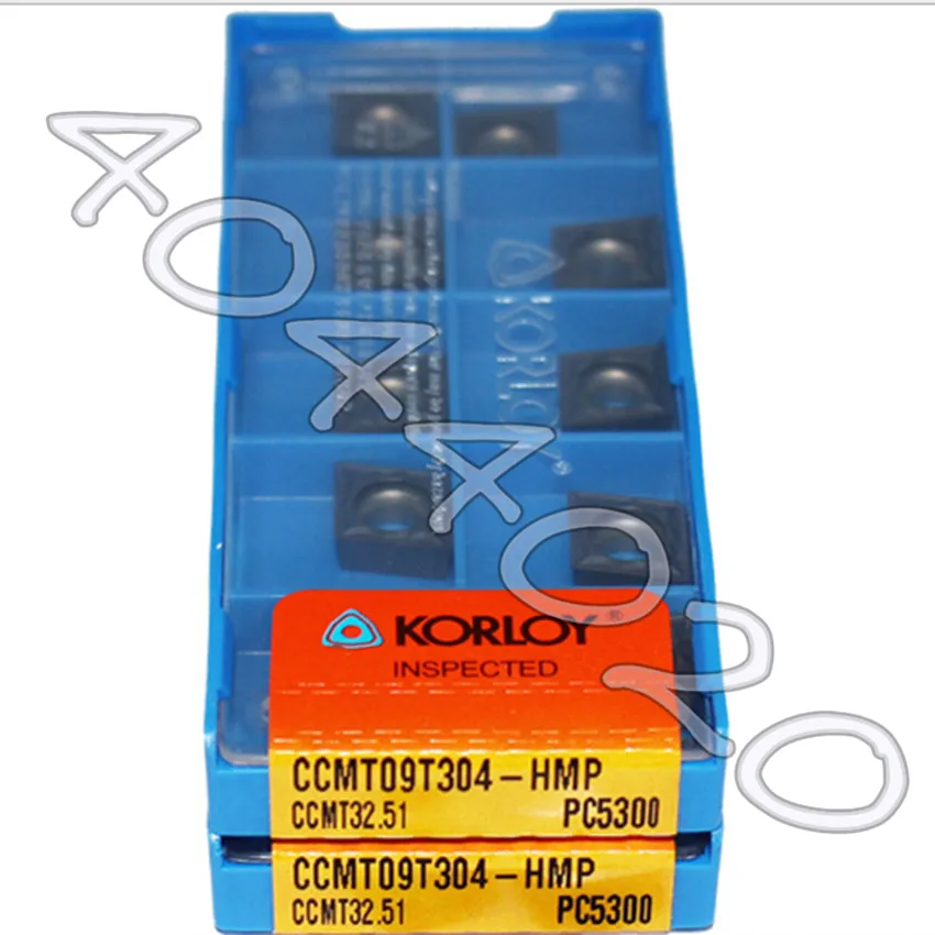 CCMT09T304 HMP PC5300 CCMT32.51 10 шт./кор. KORLOY Новый оригинальный карбид лезвия|Токарный