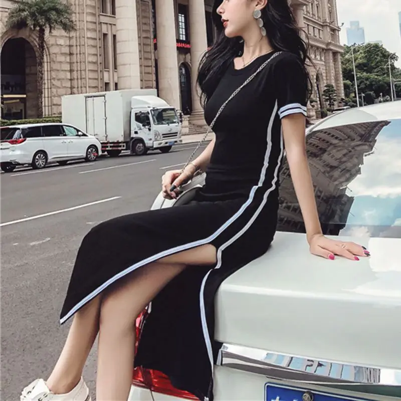 Сексуальное приталенное платье с открытой спиной Vestidos Verano Mujer женское круглым