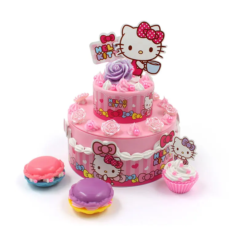 Игрушки HELLO KITTY для детей подарок на день рождения имитация крема большой торт