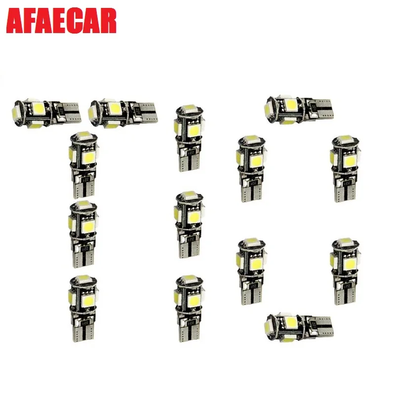 AFAECAR 100 шт. T10 5smd led 5050 Led Car W5w 194 168 безошибочные лампы T10