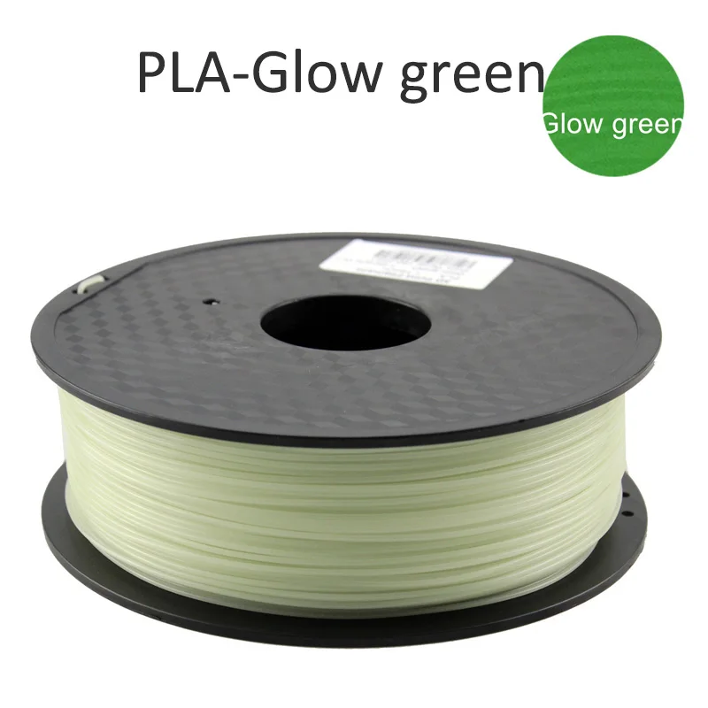 Glow Green filament HUAFAST PLA нити для 3d принтера материалы 1,75 мм 1 кг/0,25 кг ABS 3D печать Ручка нити пластиковые детали подходят для creality - Цвет: Glow Green filament
