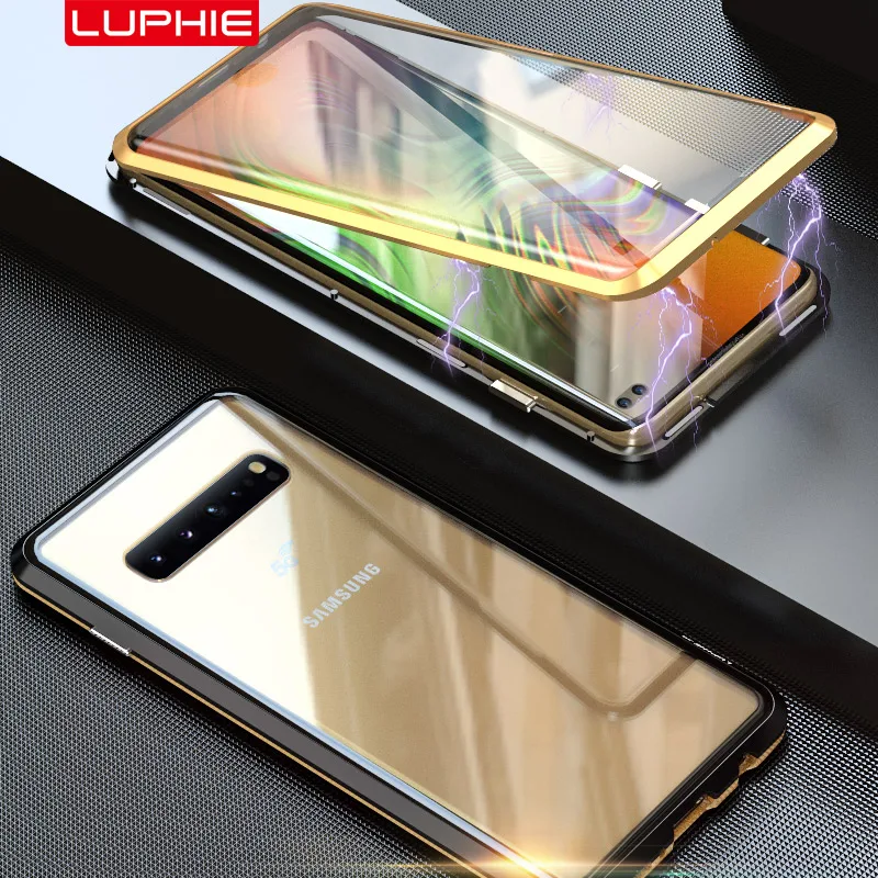 Для Samsung Galaxy S10 5G LUPHIE магнит Адсорбция металлический бампер передний задний