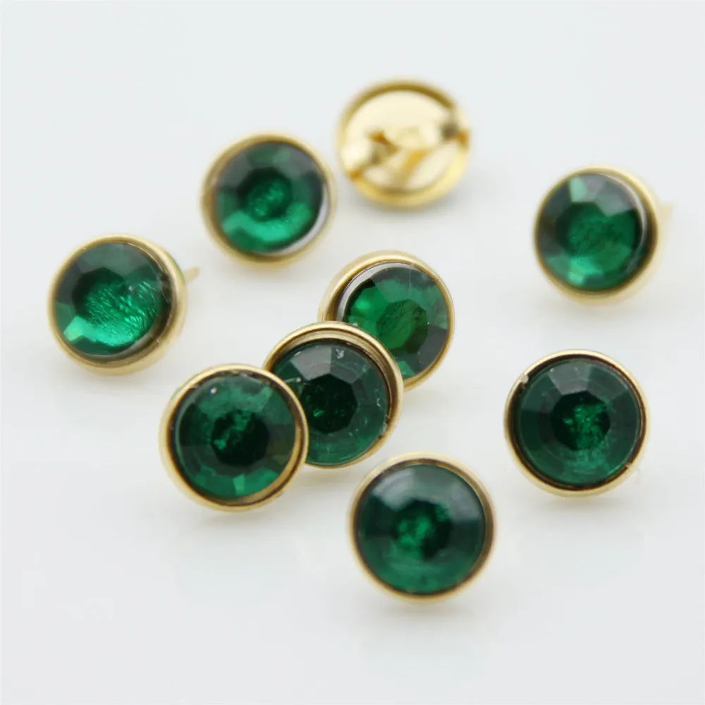 Dark Green as photo 50 шт металлические стразы штифтики для скрапбукинга, украшение, застежка, сделай сам, рукоделие, изготовление ювелирных изделий, шпильки, шипы для декора обуви - Цвет: Dark Green as photo