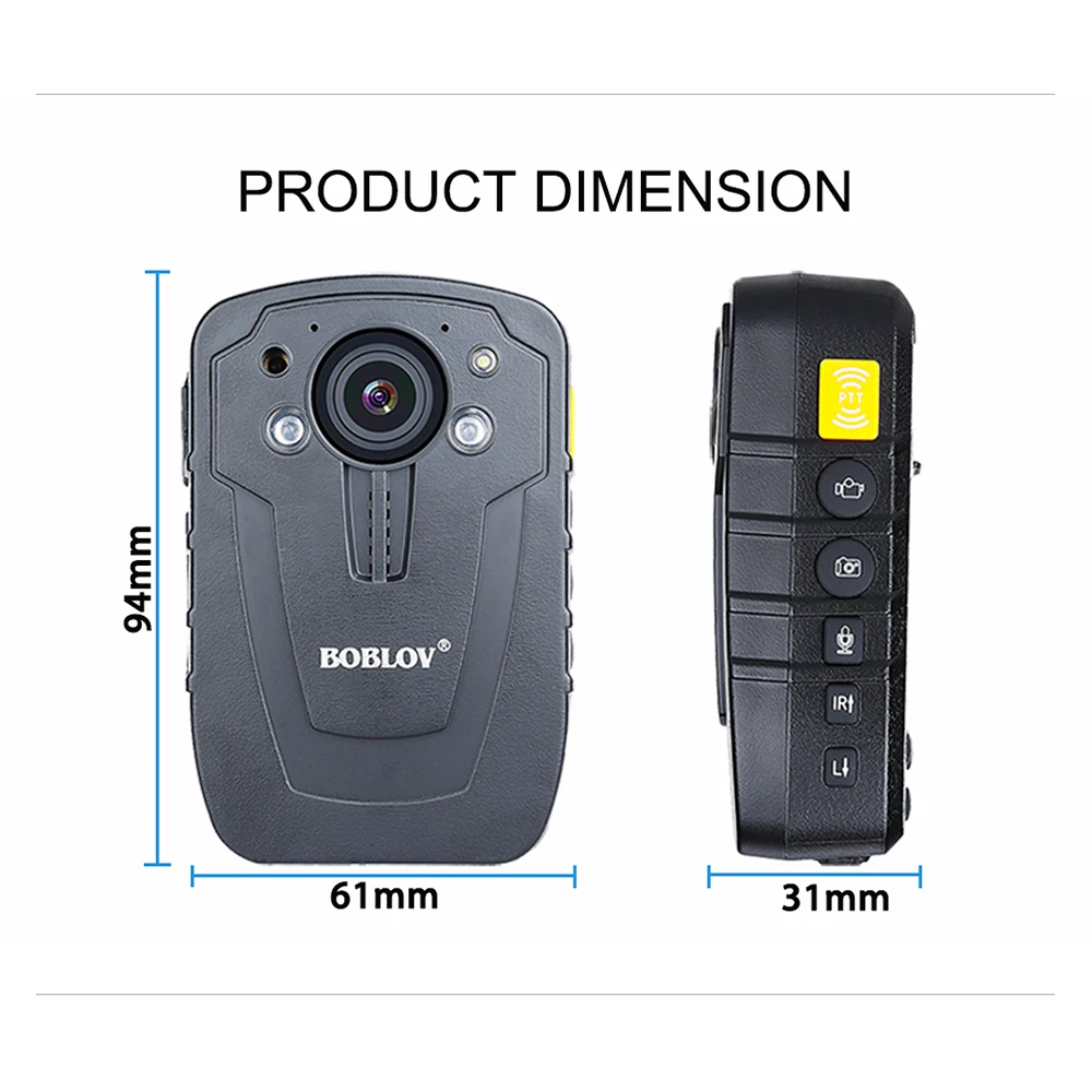 Boblov HD31 D 2304x1296 P аудио видео Камера 33MP фото захвата 2.0 Экран Ambarella A7 с внешним ИК