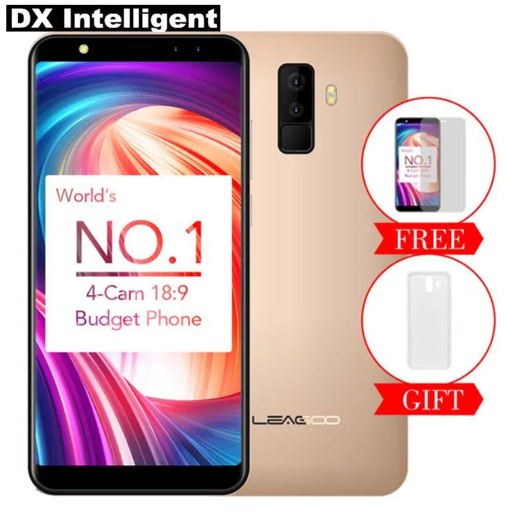 LEAGOO M9 2 GB 16 смартфон 5 дюйма HD 18:9 ips MT6580 4 ядра 8MP + 5MP четыре Камера Android 7 0 OTG 2850 mAh gps