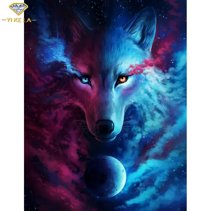 SA0071 5D DIY Алмазная картина фантазия животное волк Тигр Сова полная квадратная вышивка крестиком Алмазная птица настенная живопись Декор - Цвет: SA0071