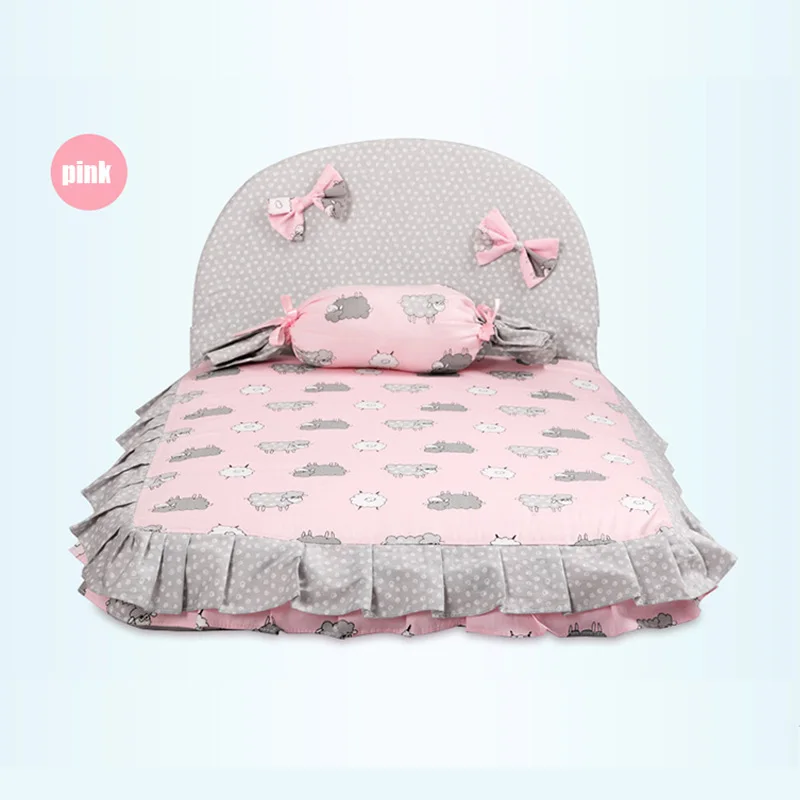 Pink Dog House Яркие подушки, коврики для собак, синие, розовые, милые овечки, для домашних животных, постельные принадлежности, диванные подушки для чихуахуа, щенка, французского бульдога, терьера, животных - Цвет: Pink Dog House