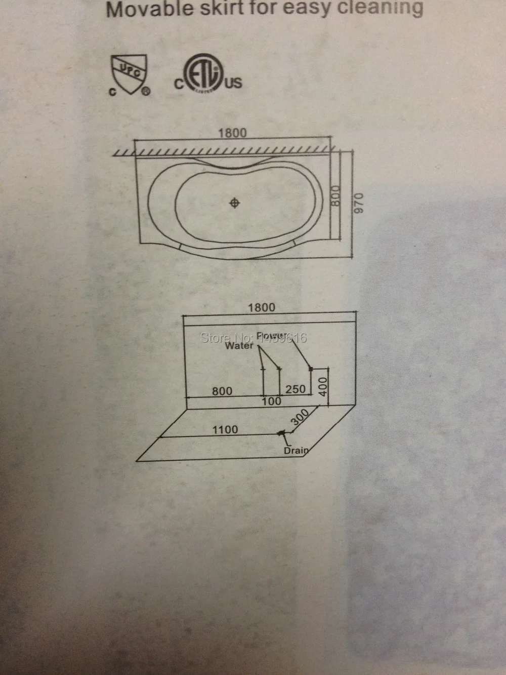 71 'левая юбка стекловолоконная гидромассажная Ванна из акрила и АБС пластика