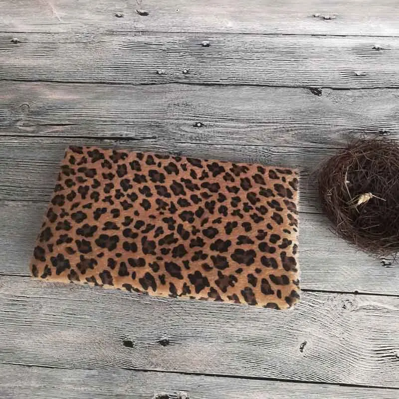 29*17 см Короткая Меховая леопардовая вечерняя сумка оптом заготовки Cheetah откидная