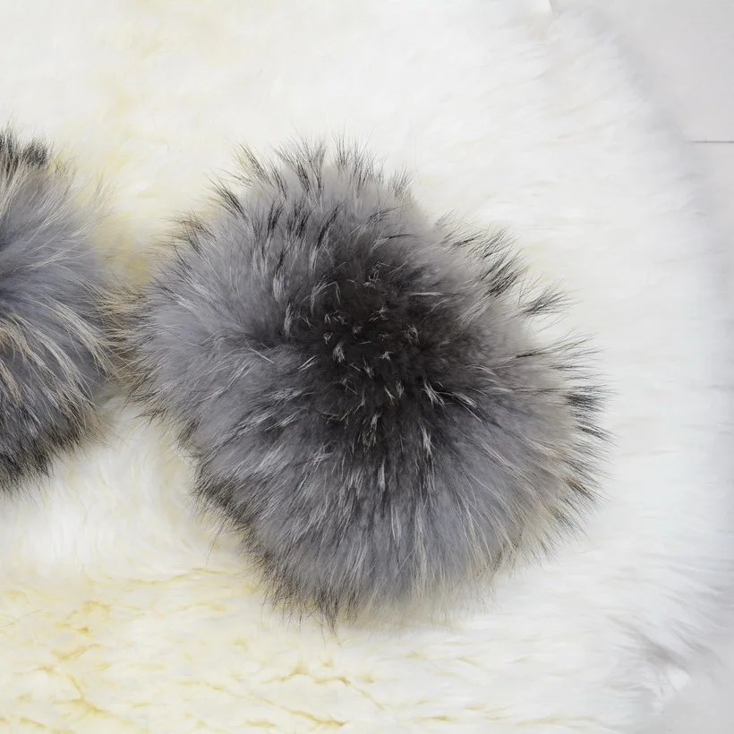 Jancoco Max Женские манжеты с натуральным мехом енота кольцо для курток мода S1405|real