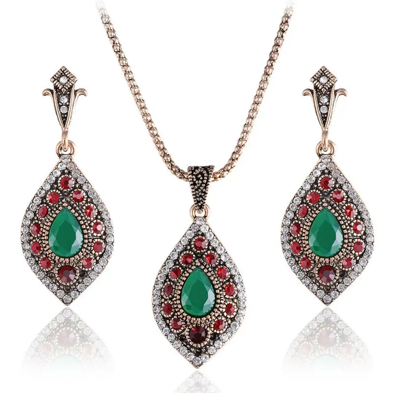 Женский винтажный комплект ювелирных изделий Свадебный в этническом турецком