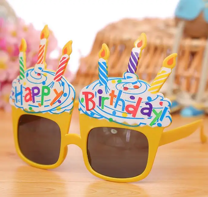 Очки для дня рождения Забавные свечи вечерние НКИ празднование воздушных шаров