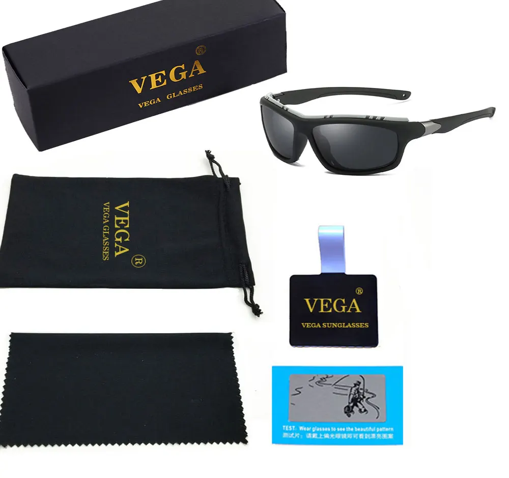 VEGA поляризованные очки мужские спортивные солнцезащитные очки Женские Лучшие Спортивные очки для полиции бега Байкер открытый антибликовые солнцезащитные очки 134