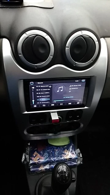 Двойной DIN фасции автомобиля радио подходит для RENAULT Logan Sandero Dacia Duster DVD стерео рама панель тире Установка отделка комплект ободок