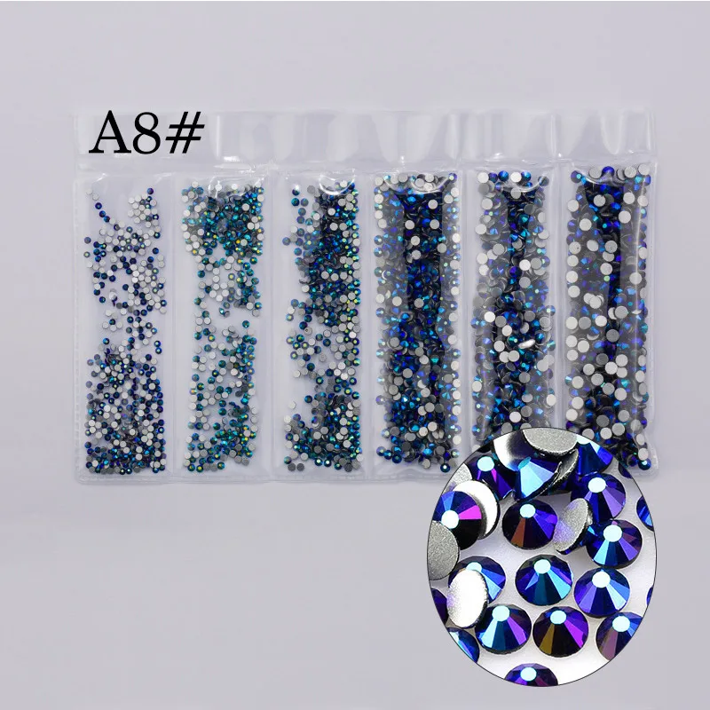 A8 Rhinestones Стразы сваровски FRANCHESKA блестящие стразы на ногти для украшения для ногтей кристалл страз гель лак коди смешанные размеры маникюр инструменты комплект стразы стекло стразы сваровски для дизайн ногтей - Цвет: A8 Rhinestones