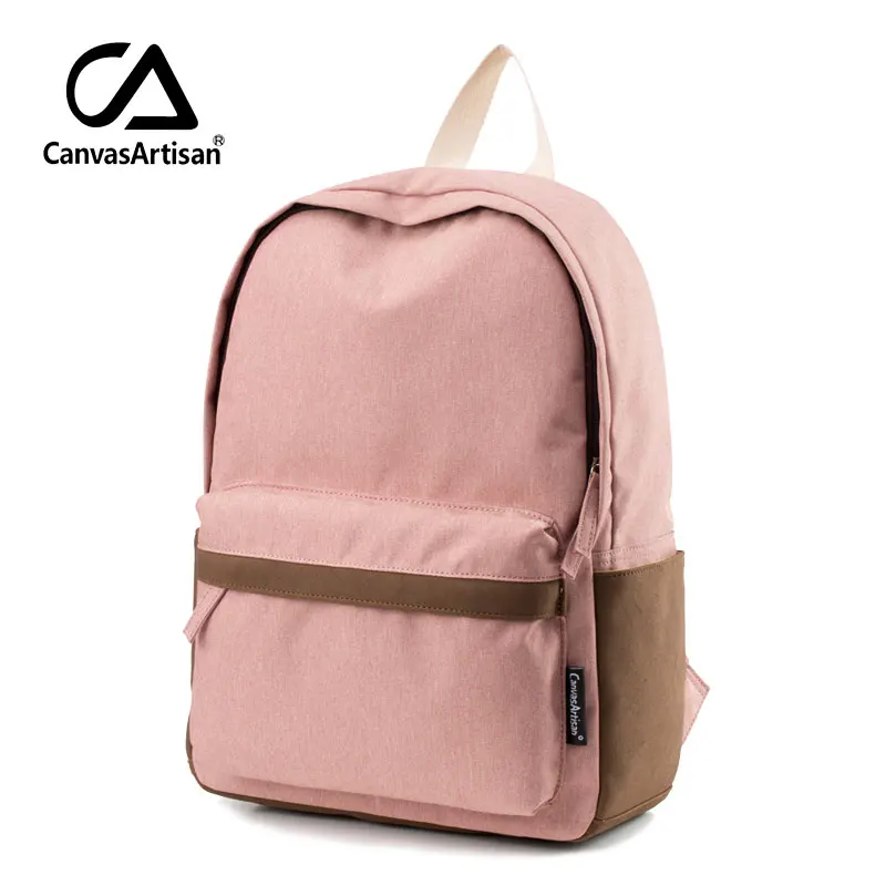 pink Canvasartisan Фирменная Новинка Для женщин молодежный рюкзак Школьные ранцы для подростка Обувь для девочек рюкзак женский ноутбук путешествия Рюкзаки 2 Размеры - Цвет: pink