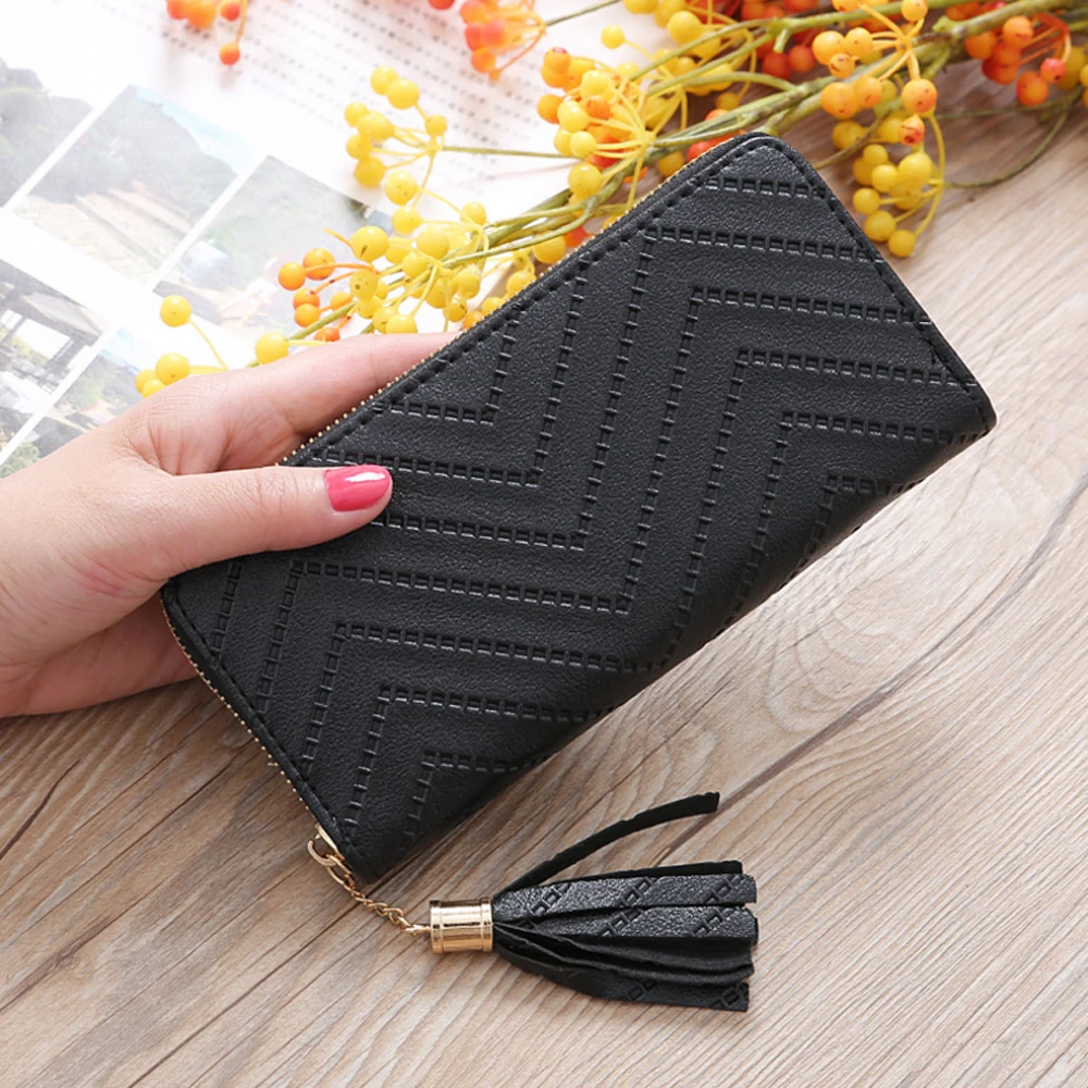 Женский кожаный кошелек простой Cartera Mujer Роскошный 2018 Portefeuille Femme модный длинный