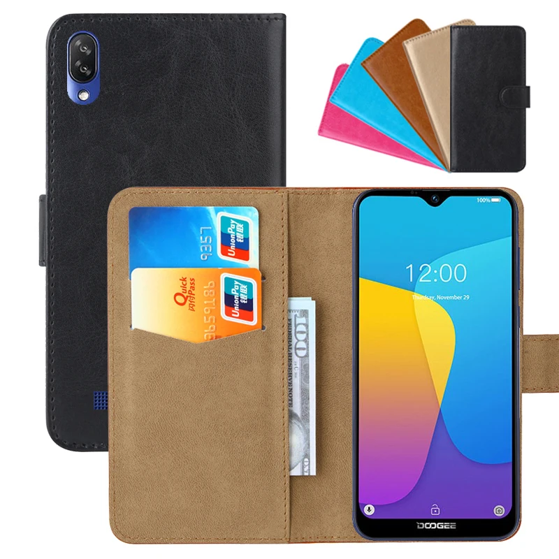 Роскошный чехол-Бумажник Для Doogee X90 откидной Чехол из искусственной кожи в стиле