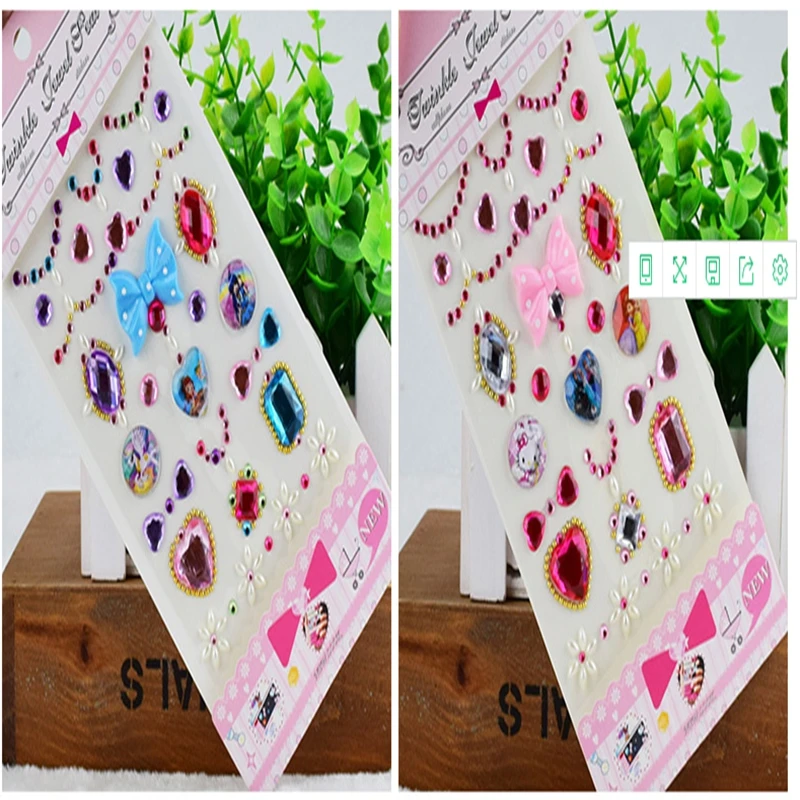 1pcs Children's diamond sticker decoration crystal acrylic car creative parent toys color | Игрушки и хобби