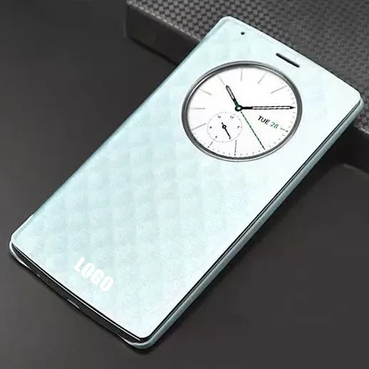 Горячая Распродажа официальный для LG G4 G3 Быстрый круглый чехол Smart View роскошный флип-чехол для LG G4 чехол F500 H810 - Цвет: Небесно-голубой